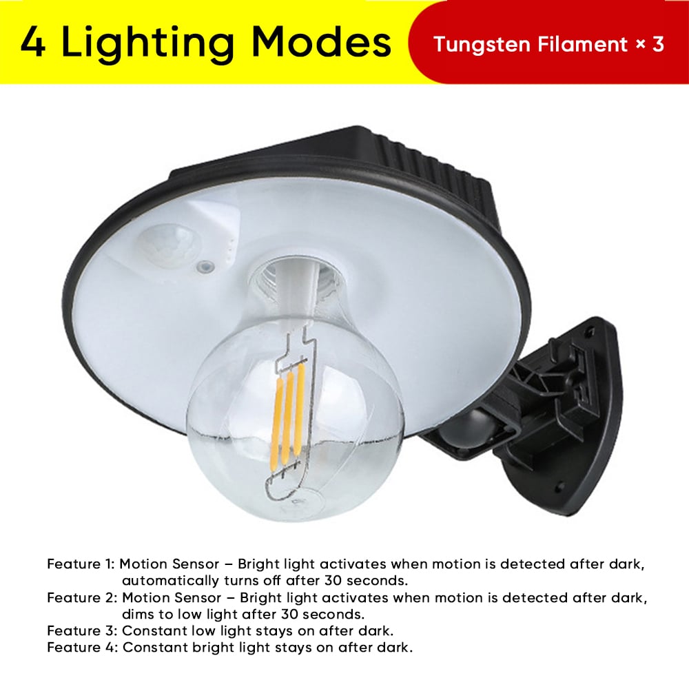 Sakerplus Solar Pendant Light with Motion Sensor