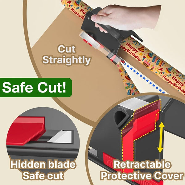 Sakerplus® Wrapping Paper Cutter And Dispenser Set