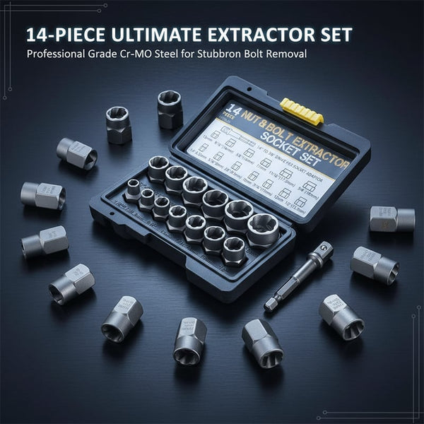 Sakerplus® Impact Bolt Nut Extractor Set