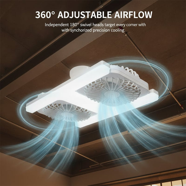 Sakerplus® Adjustable-Angle Dual-Head Ceiling Fan Light