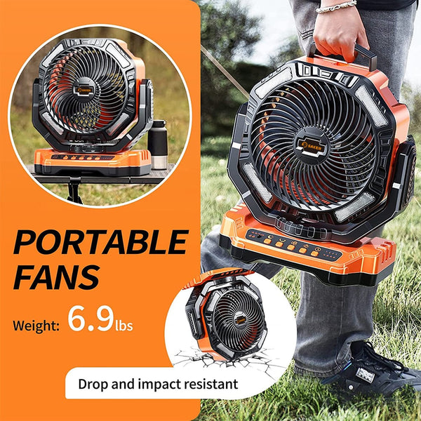 Sakerplus® Rechargeable Camping Fan