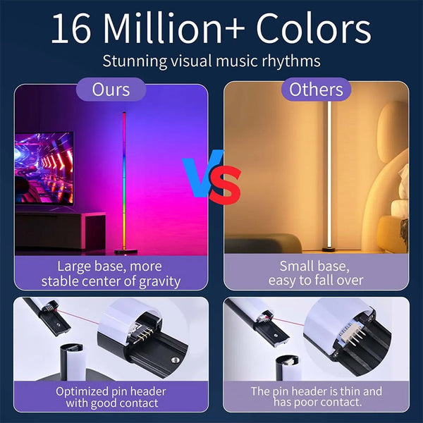 Sakerplus® RGB Music Sync Corner Floor Lamp