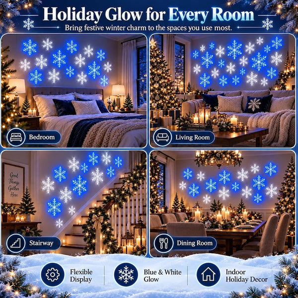 Sakerplus® LED Snowflake Wall Decoration Light Set