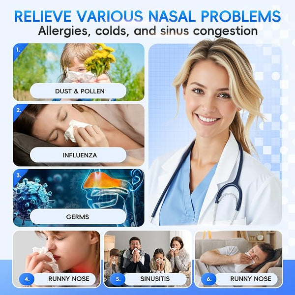 Sakerplus® Electric Nasal Irrigation Sinus Rinse Machine