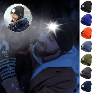 Sakerplus® Bluetooth Beanie with LED Light & Removable Speakers