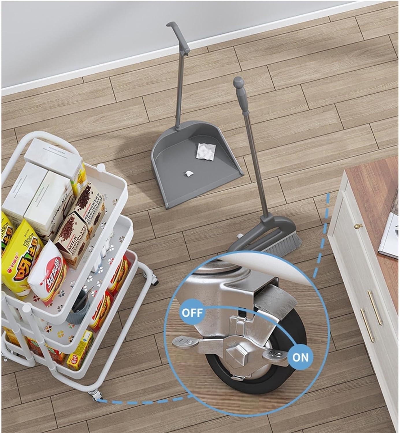 Sakerplus Mobile Office Storage Cart