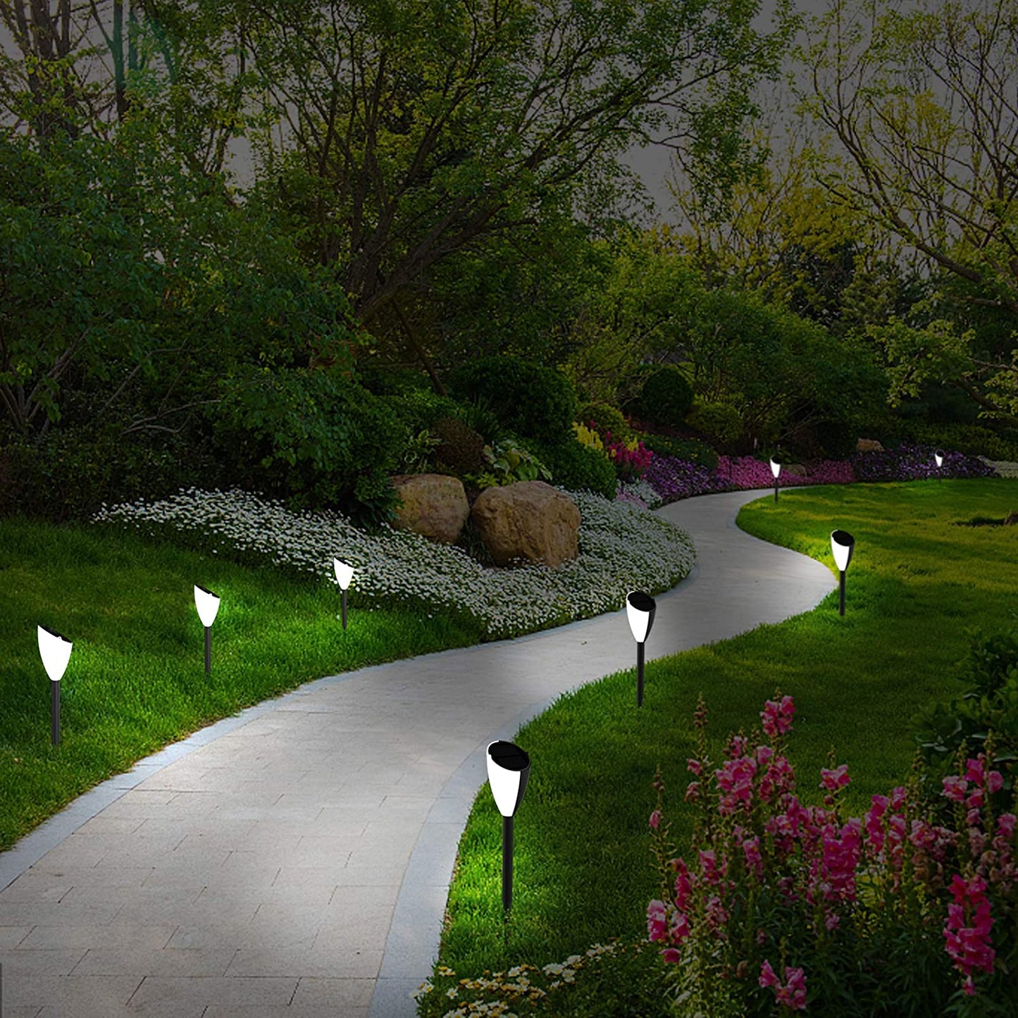 Solar Christmas Music Lawn Lamp, 2 PCS