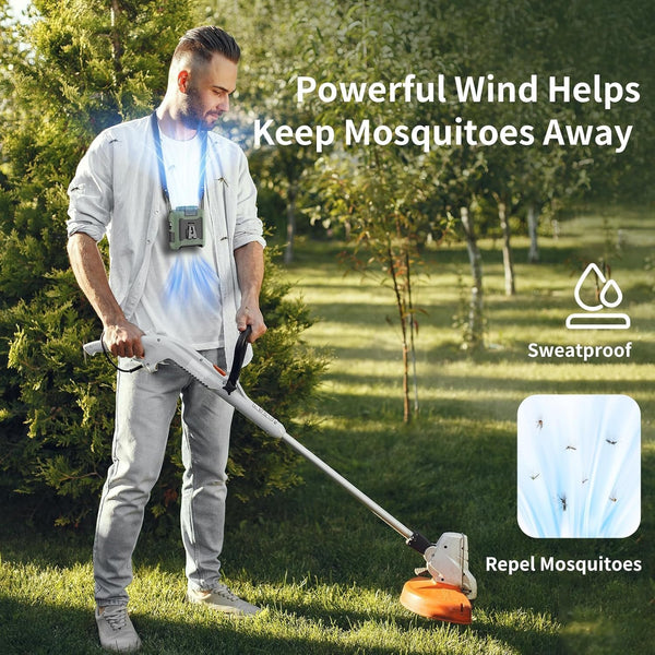 Sakerplus® Portable Waist Fan 10000mAh Up to 40H Cooling For Outdoor