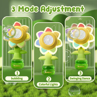 Sakerplus® Seven Color Flower Bubble Machine
