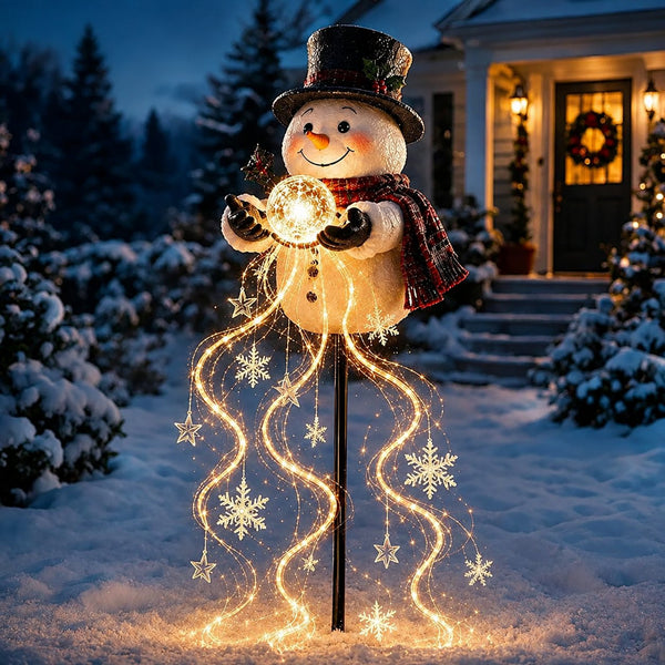 Sakerplus® Snowman Flowing Snowflake LED Light