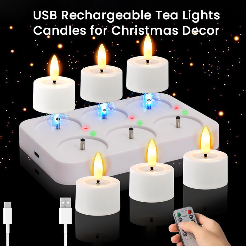 Sakerplus® Rechargeable Waterproof LED Tea Lights