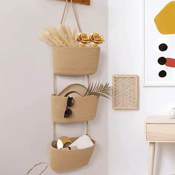 Sakerplus® Decorative 3-Tier Hanging Organizer Bag