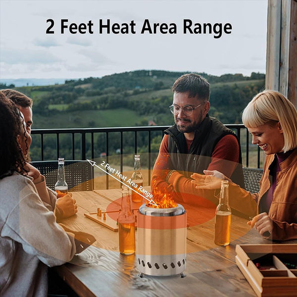 Sakerplus® Portable Smokeless Tabletop Firepit