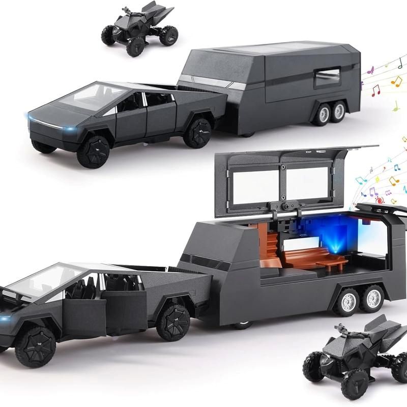 Sakerplus® Truck And RV Trailer Toy Set