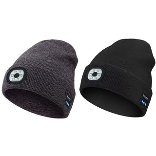 Sakerplus® Bluetooth Beanie with LED Light & Removable Speakers