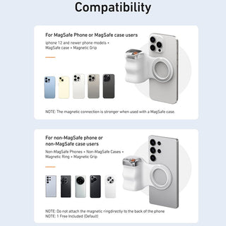 Sakerplus® Fun Shot Magnetic Grip & Magnetic Selfie Light