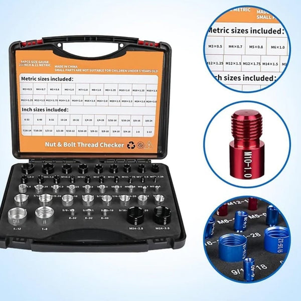 Sakerplus® Nut & Bolt Thread Checker