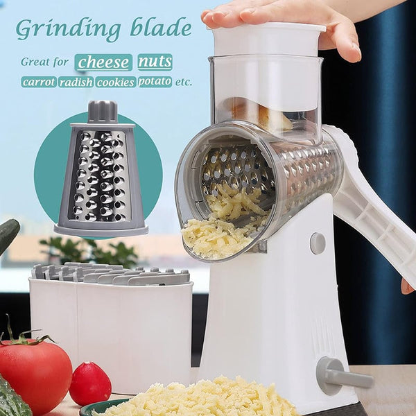 Sakerplus® 5 in 1 Rotary Cheese Grater Shredder