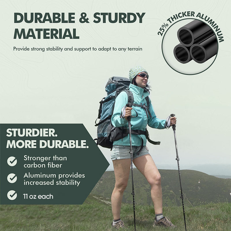 Sakerplus Ultralight Folding Aluminum Trekking Poles