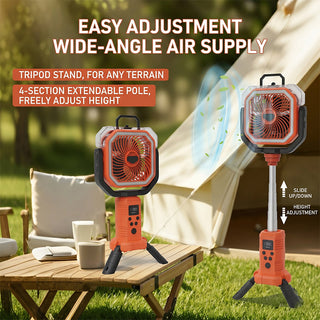 Sakerplus® Camping Fan Portable Adjustable Height Stand