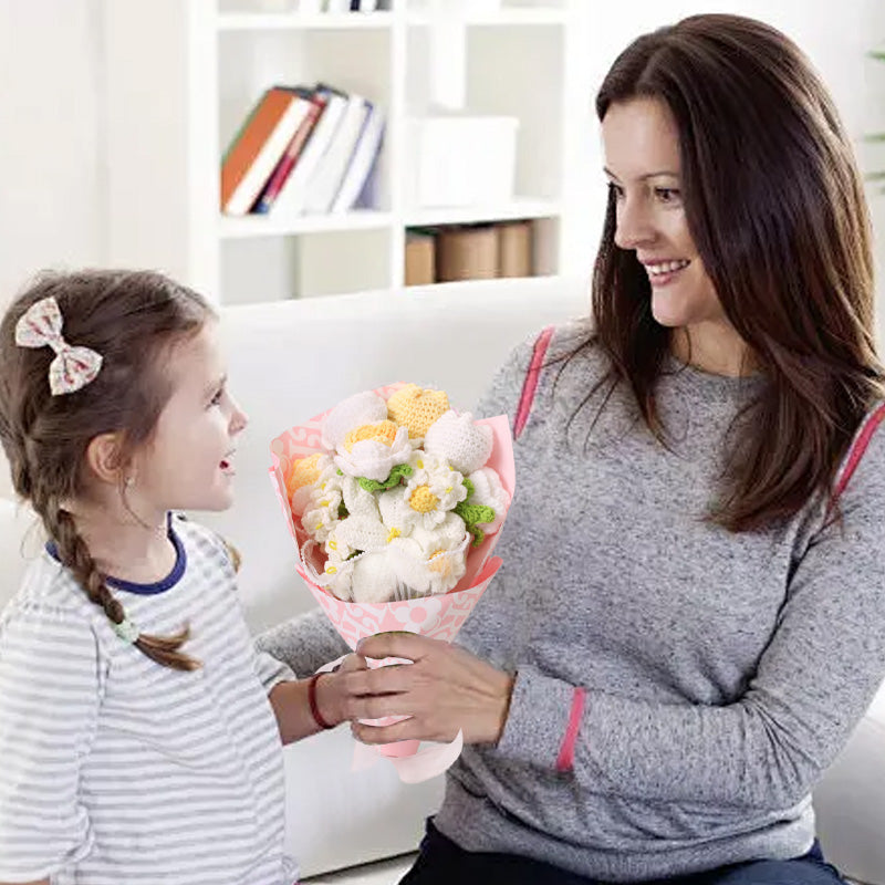 Sakerplus Crochet Flower Gift Bouquet Decoration