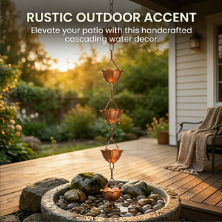 Sakerplus® Nature-Inspired Petal Design Rain Chain