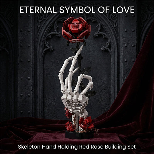 Sakerplus® Skeleton Hand Rose Building Block Set