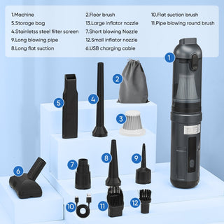 Sakerplus Slim Cordless Handheld Car Vacuum