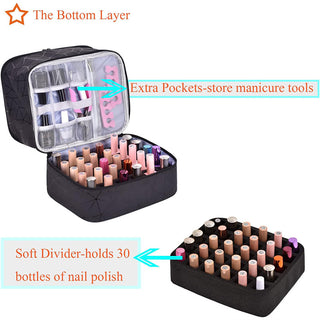 Sakerplus® Portable Nail Polish Organizer Case