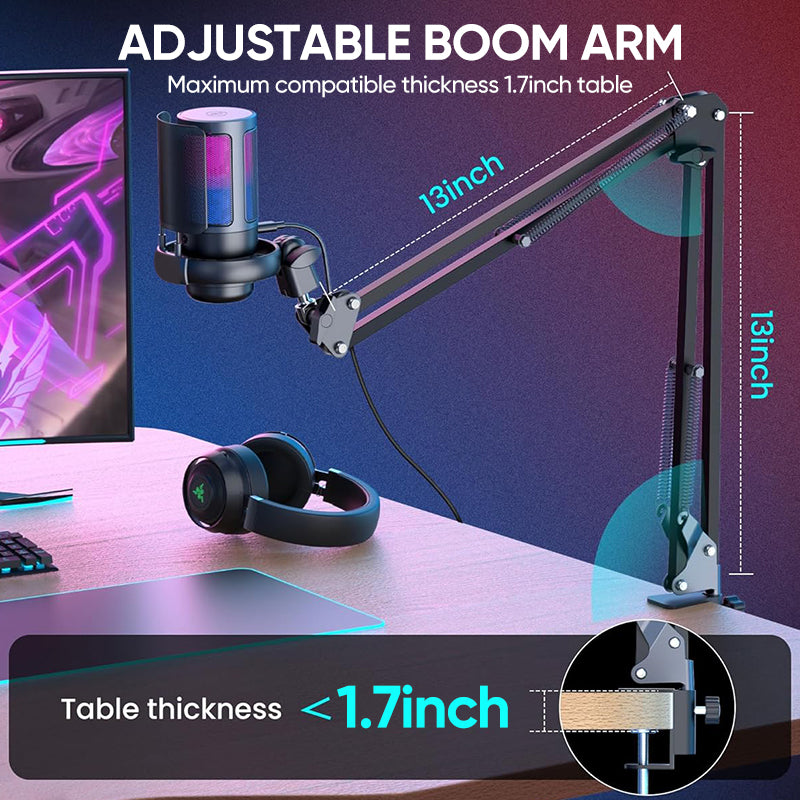 Sakerplus Gaming Microphone for Streaming Podcasts