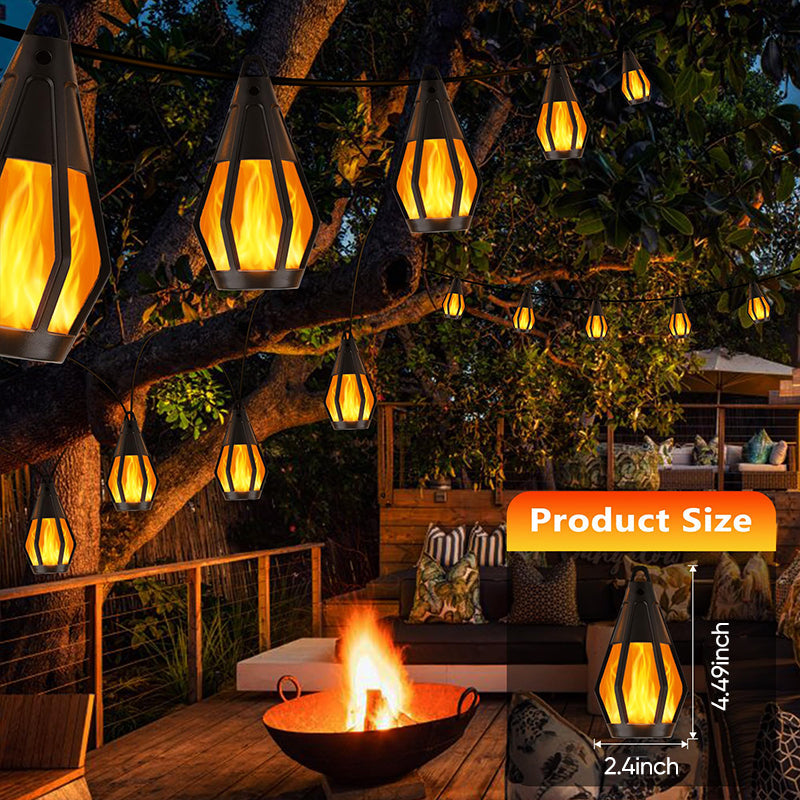 Sakerplus Solar Flickering Flame String Lights