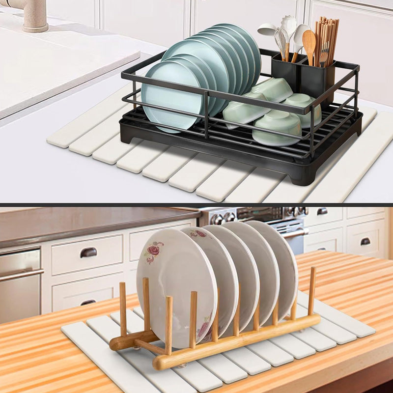 Sakerplus Collapsible Diatomaceous Dish Drying Mat