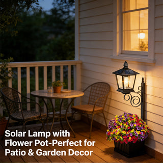 Sakerplus® Solar Planter Lamp Post Light