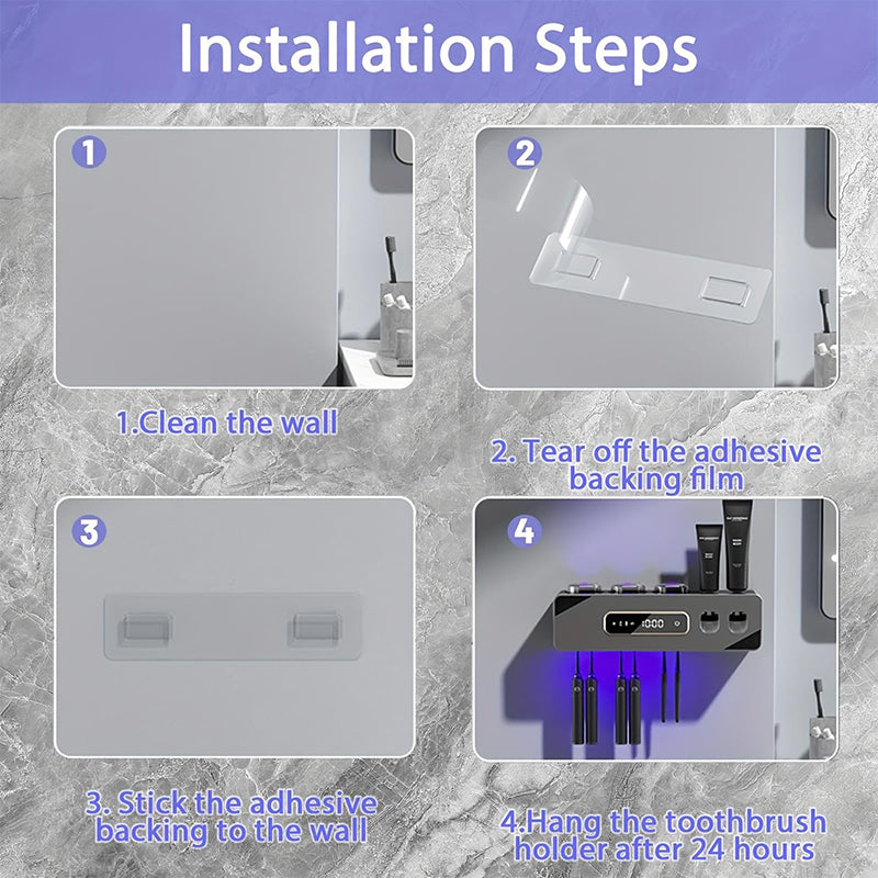 Sakerplus Toothbrush Holder for Bathrooms