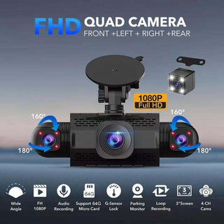 Sakerplus 4 Channel FHD Dash Cam