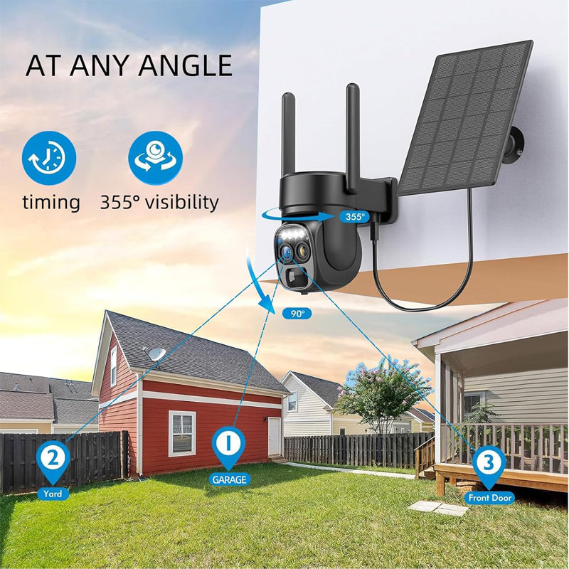 Sakerplus Solar Security Cameras Wireless Outdoor