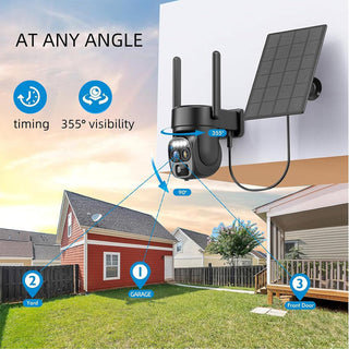 Sakerplus Solar Security Cameras Wireless Outdoor