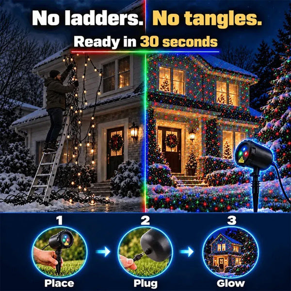 Sakerplus® Three Color Outdoor Christmas Laser Lights