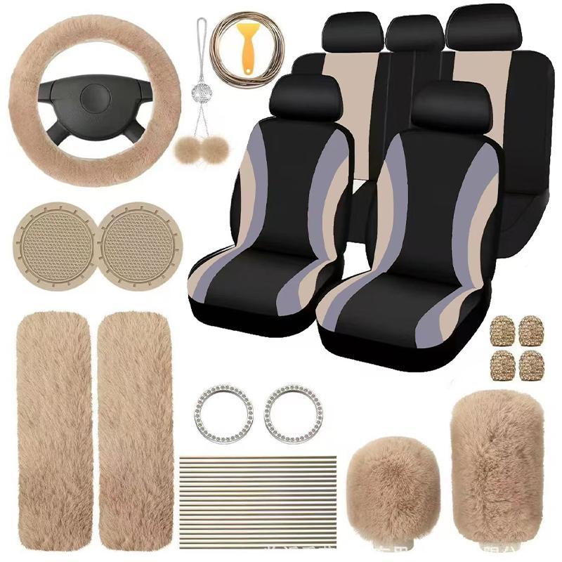 Sakerplus® Fluffy Car Seat Cover Full Set
