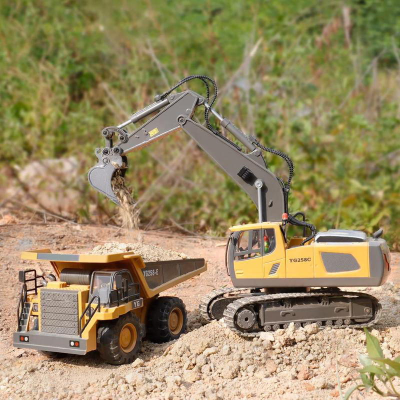 Sakerplus 9-Channel RC Metal Bulldozer
