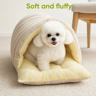 Sakerplus Warm Corduroy Pet Cave Bed