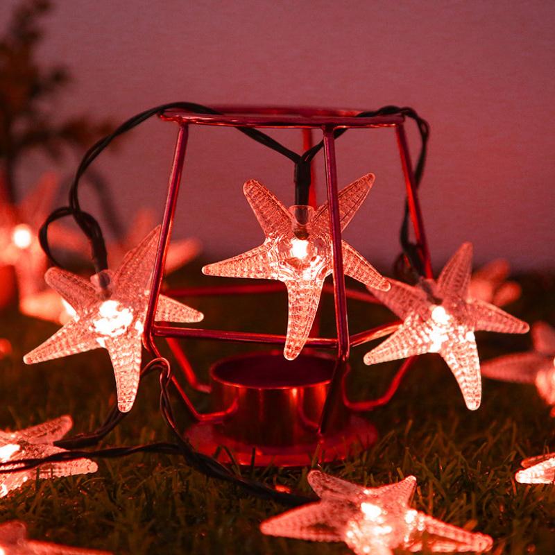 Saker Solar Power Starfish String Lights