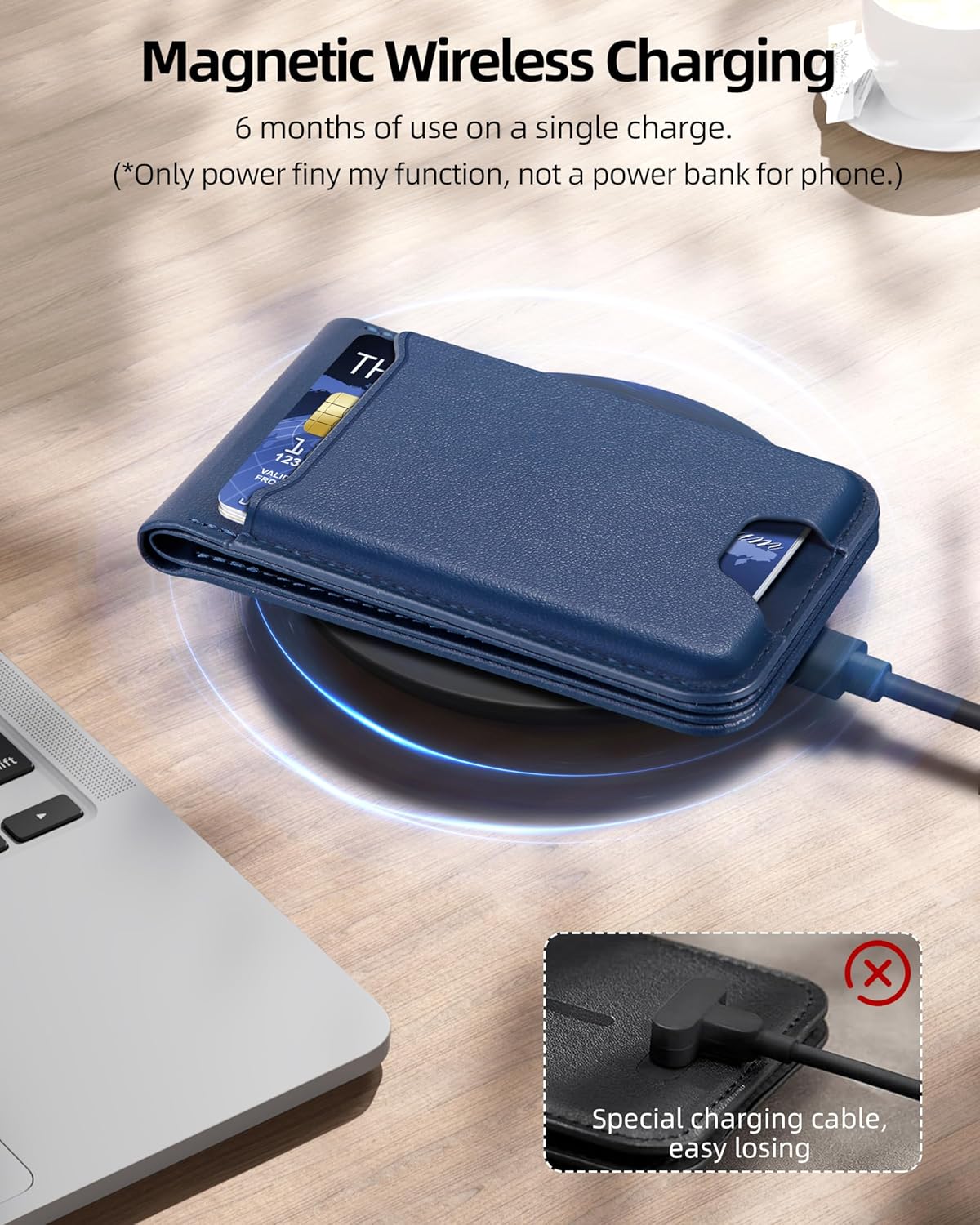 Sakerplus Magnetic Wallet With Adjustable Stand