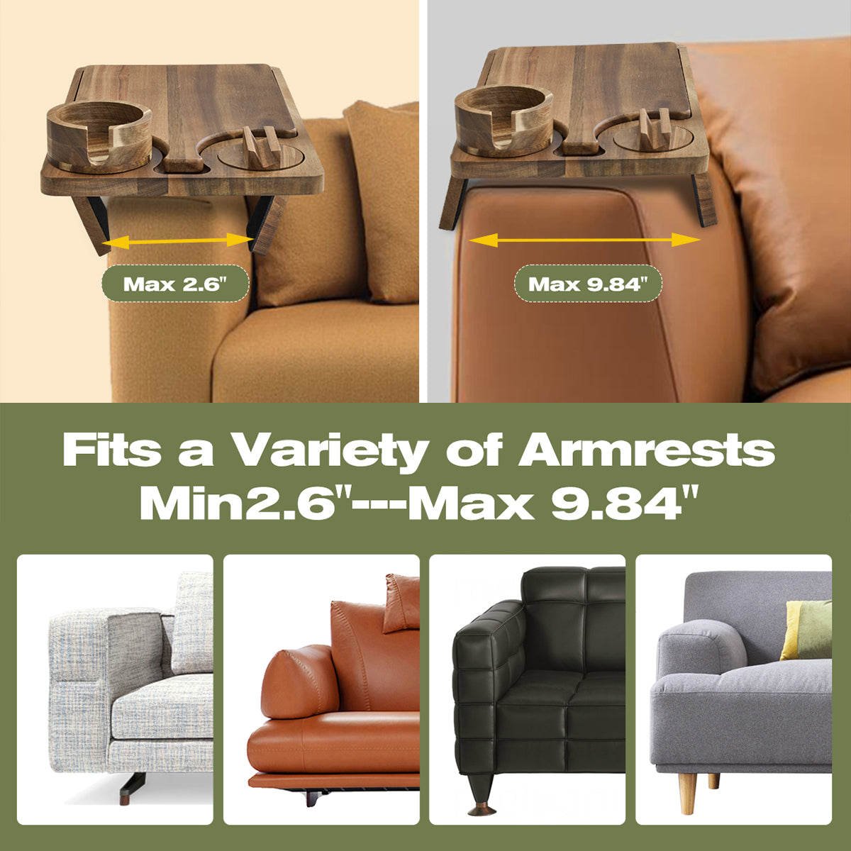 Saker 4-in-1 Couch Arm Table