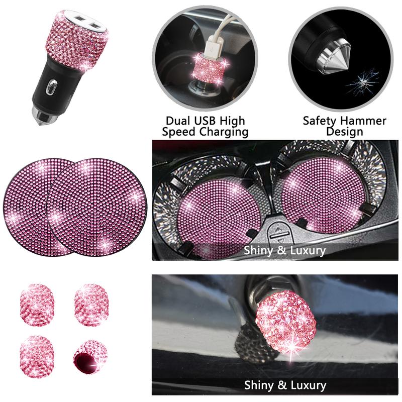 Sakerplus® 27-Piece Bling Car Accessories Set