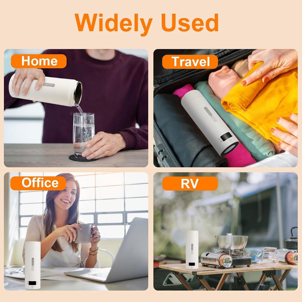 Sakerplus Portable Travel Electric Tea Kettle