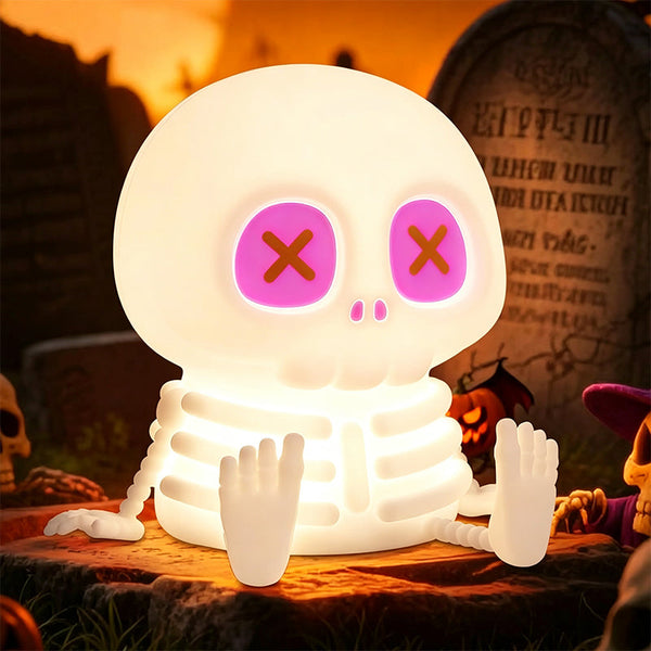 Sakerplus® Cute RGB Halloween Skeleton Night Light