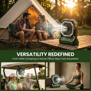 Sakerplus® Rechargeable Outdoor Camping Fan Light