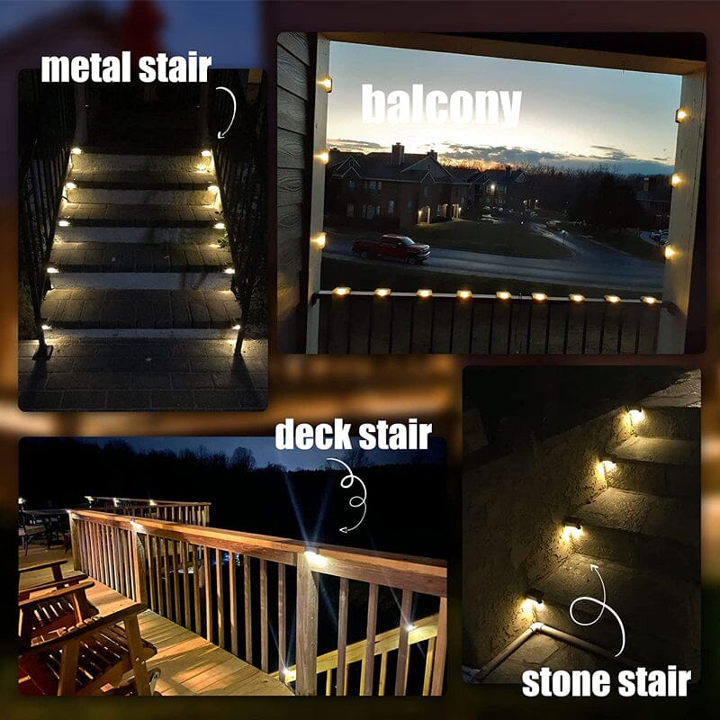 Saker Solar Deck Lights Outdoor 4 Pack