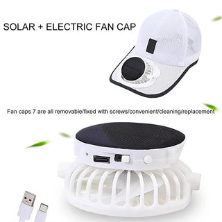 Sakerplus Solar Powered Cooling Fan Cap